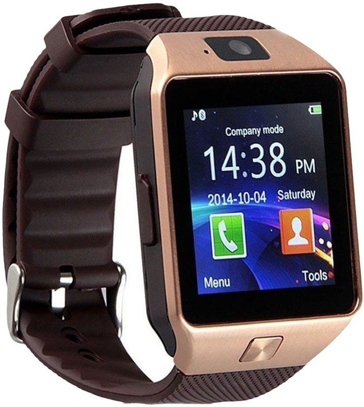 888 DZ73 phone Smartwatch(Brown Strap Regular)