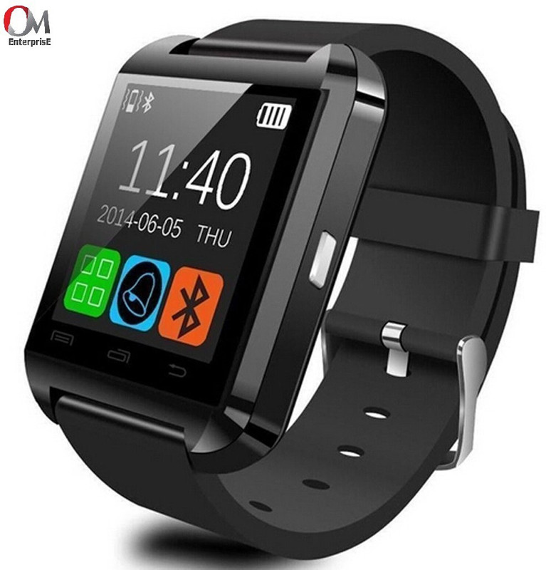 om enterprise U8 Smartwatch(Black Strap Regular)
