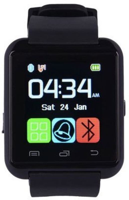 Easo India U8 Black Smartwatch(Black Strap Regular)