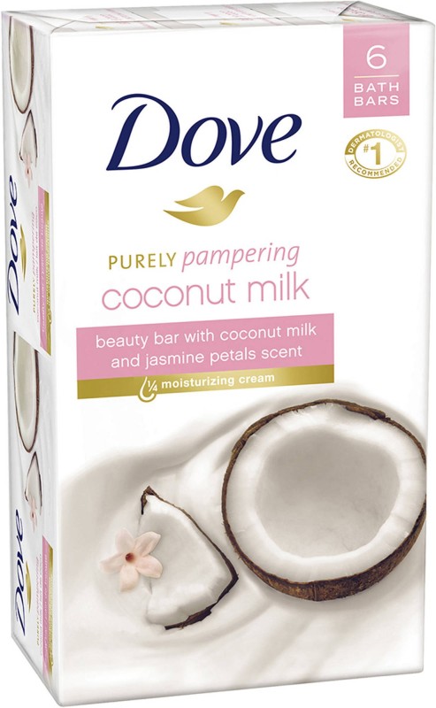 Dove Purely Pampering Coconut Beauty Bar with Jasmine Petals Scent(6 x 18.67 g)