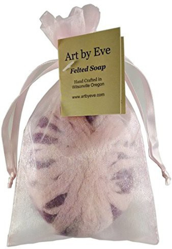 Art by Eve Original Felted Soap Bath Bar (Pretty Pink)