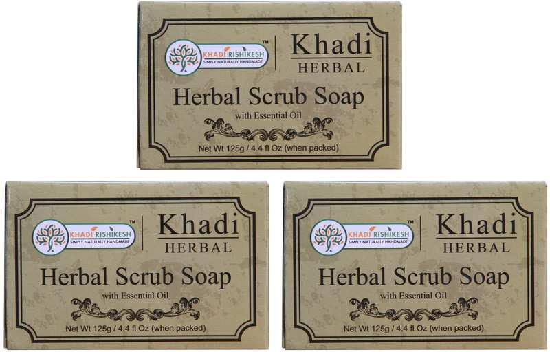 Khadi Rishikesh Herbal Mint Rosemerry Scrub Soap-Pack of 3 Each(3 x 41.67 g)