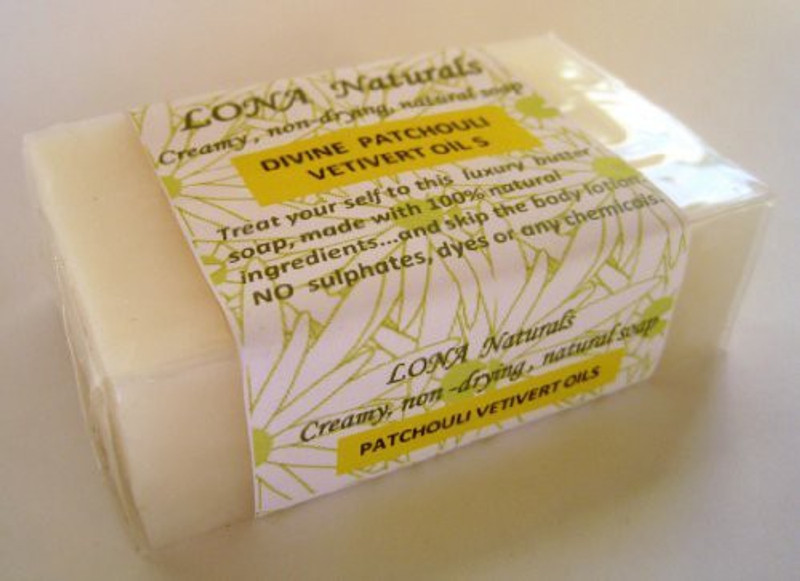 Lona Naturals Divine Patchouli Vetivert Oils Creamy 100% Natural Soap