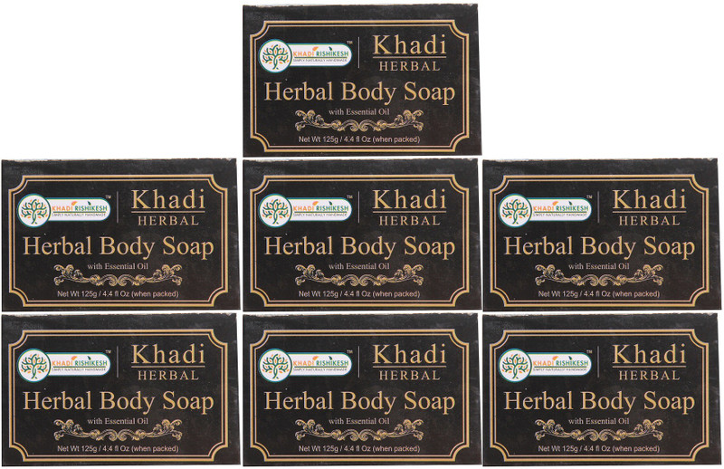 Khadi Rishikesh Herbal Pachouli Body Soap-Pack of 7 Each(7 x 17.86 g)