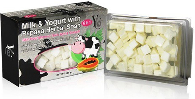 YC Milk & Yogurt With Papaya Herbal Soap 6 in 1(100 g)