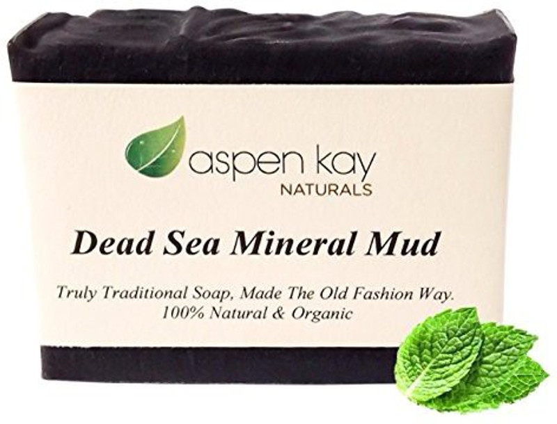 Aspen Kay Naturals Dead Sea Mud Soap Bar 100% Organic & Natural. With Activated Charcoal & Therapeutic Grade Essential Oils. Face Soap or Body Soap. For Men Women & Teens. Chemical Free Bar.(120 g)