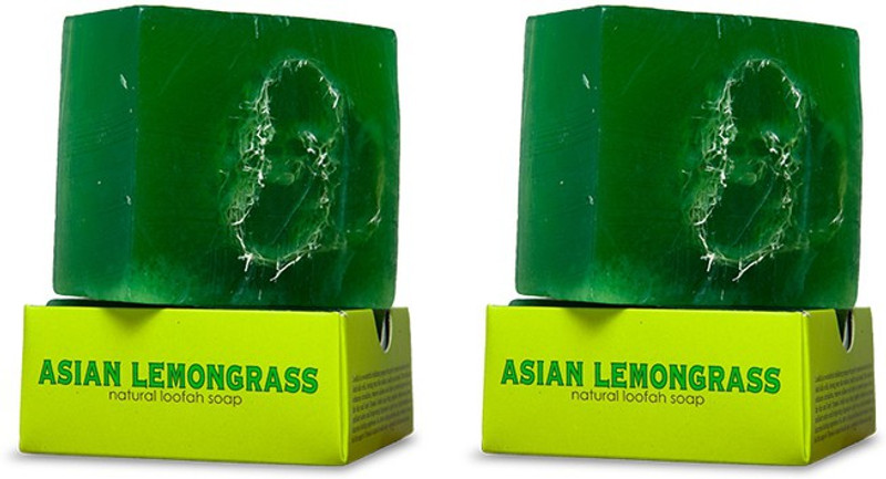 Nyassa Asian Lemongrass Handmade Loofah Soap Pack Of 2(2 x 150 g)