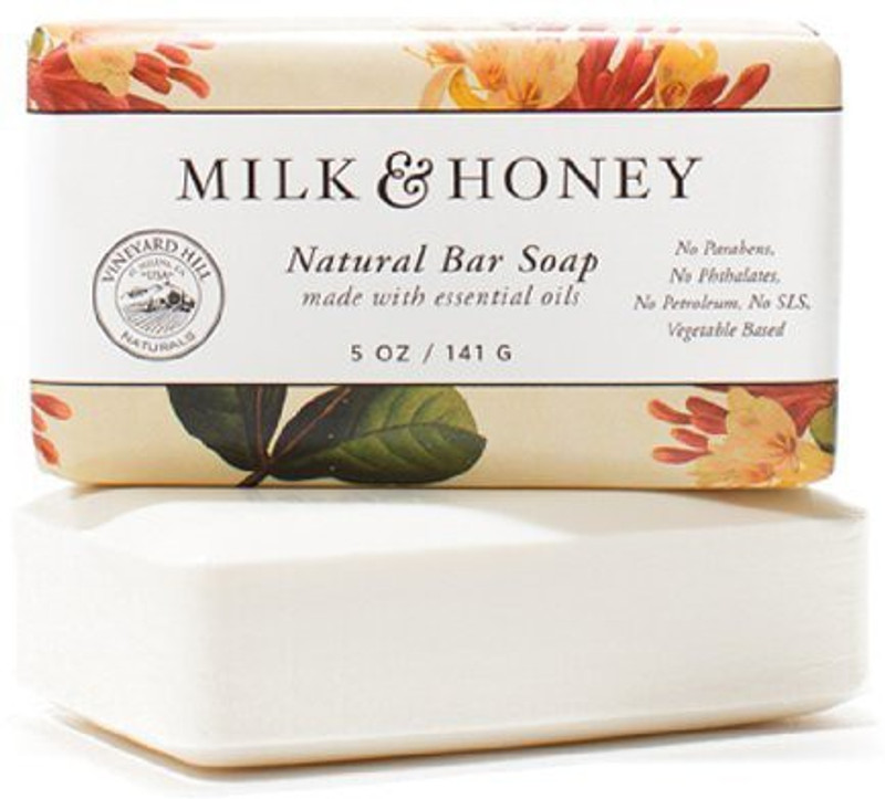 Vineyard Hill Naturals Moisturizing Bar Soap Milk And Honey(141.7 g)