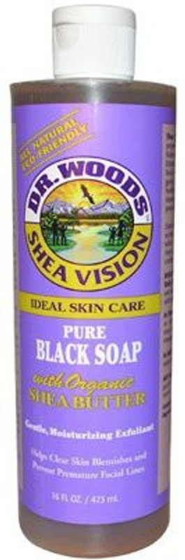 Dr. Woods Products Pure Black Soap with Organic Shea Butter(473 ml)