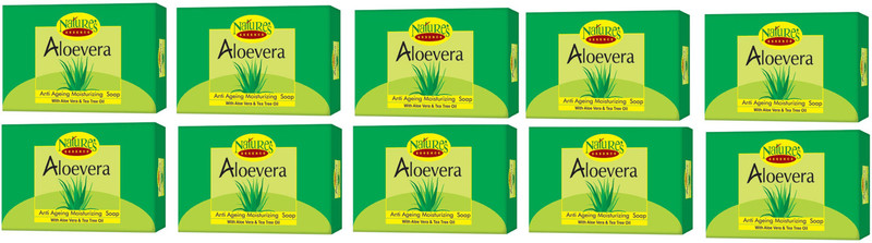 Nature's Essence Alovera Soap 75GM (Set of 10)(10 x 75 g)
