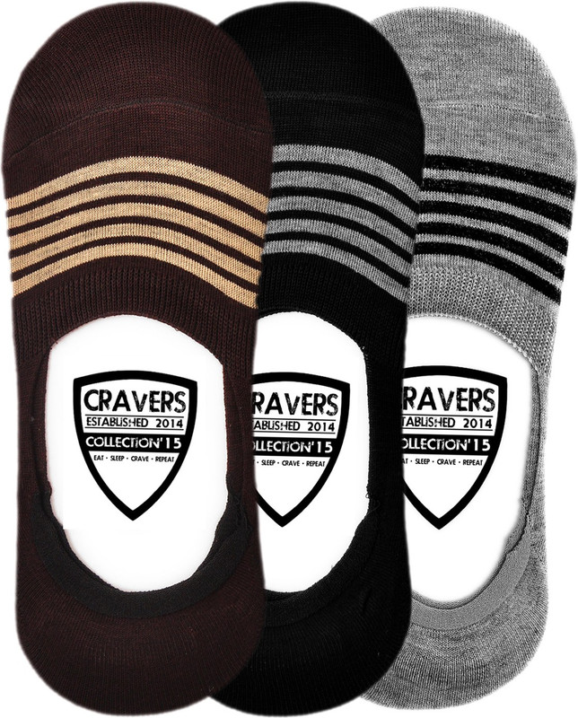 Cravers Men Striped Peds/Footie/No-Show