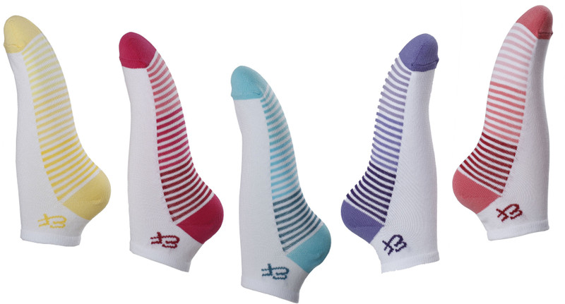 Ezzi Feet Women Striped Ankle Length(Pack of 5)