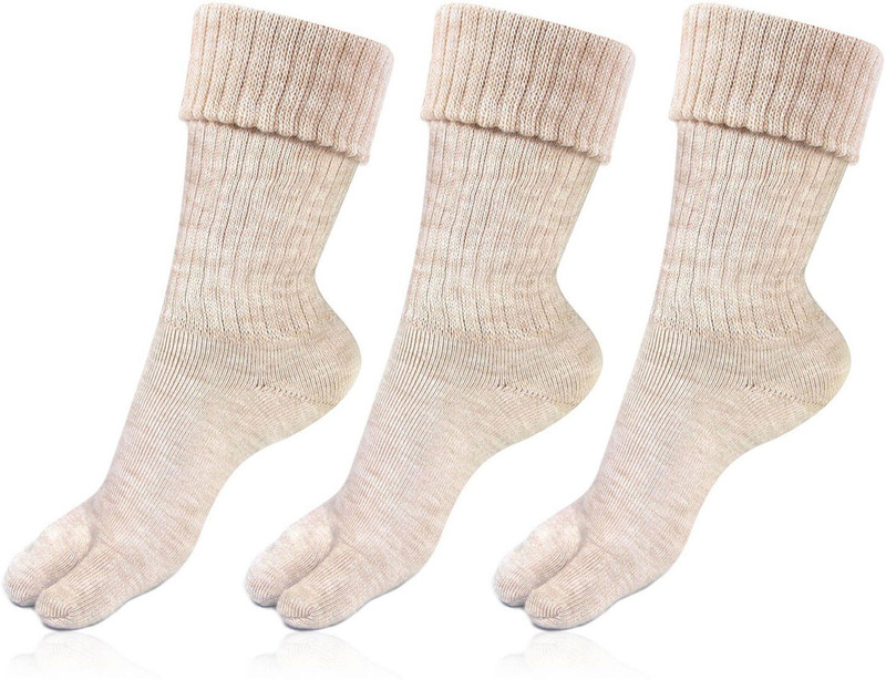 Bonjour Women Solid Mid-Calf/Crew(Pack of 3)