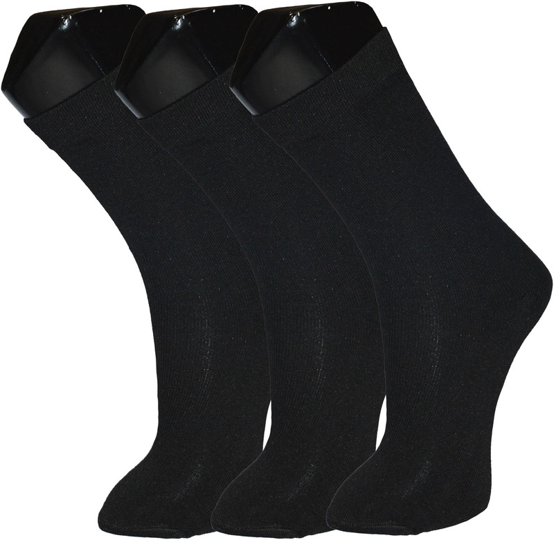 Welwear Men Solid Mid-Calf/Crew(Pack of 3)