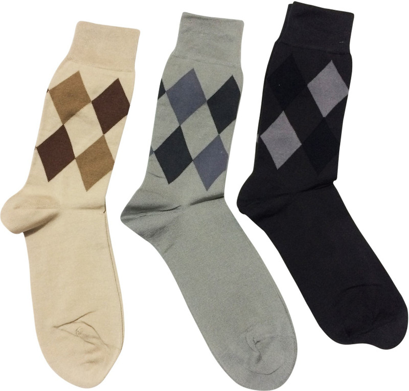 Graceway Men Self Design Mid-Calf/Crew