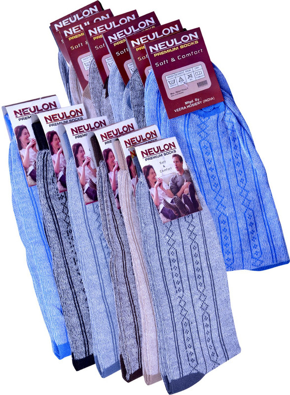 NEULON Men Printed Mid-Calf/Crew