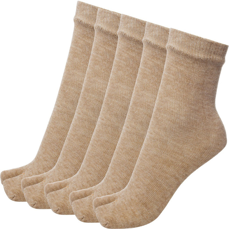 Simon Women Solid Mid-Calf/Crew(Pack of 5)