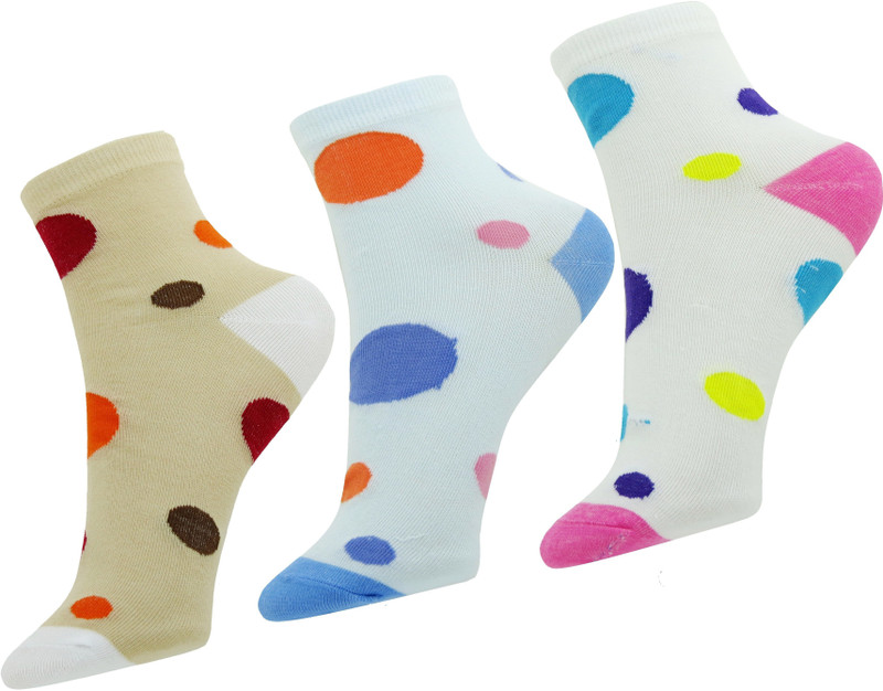 Neska Moda Women Polka Print Ankle Length(Pack of 3)