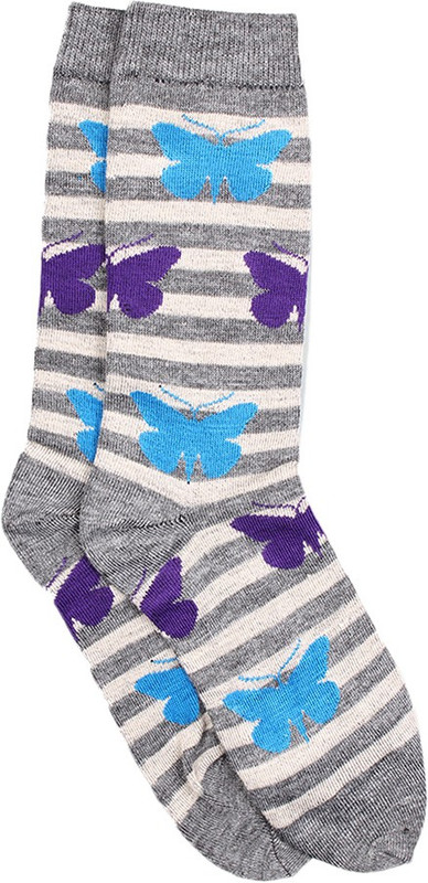 Q-tex Women Self Design Mid-Calf/Crew(Pack of 5)