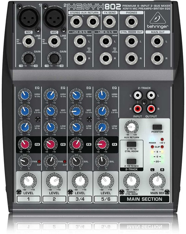 Behringer Xenyx 802 Analog Sound Mixer