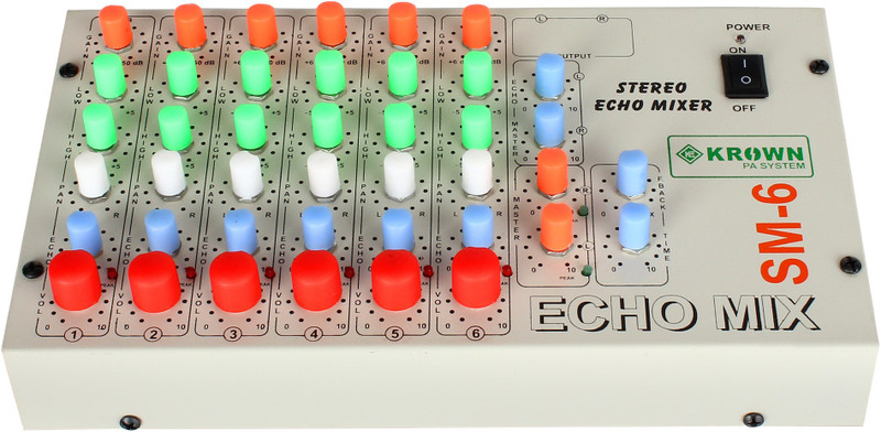 Krown SM-6 Stereo Echo Mixer Analog Sound Mixer