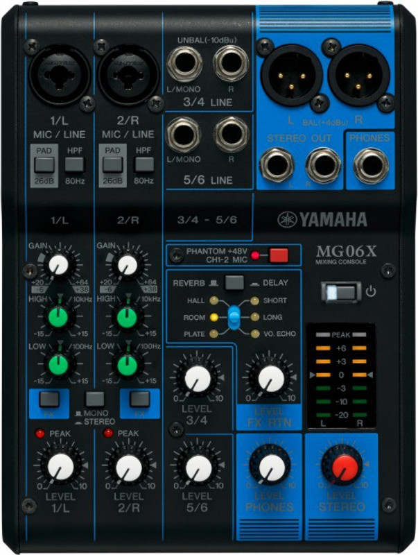 Yamaha MG06X Analog Analog Sound Mixer