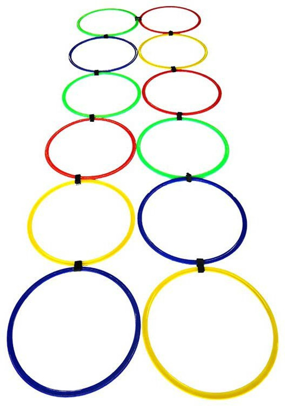 Sahni Sports Agility Ring Ladder Pack Of 12 Hoop Set(Red, Blue, Yellow, Green)