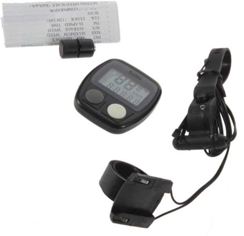 NP Plastics LCD Magnetic Waterproof Bike Bicycle Speed With 14 Functions Digital Speedometer(X6)