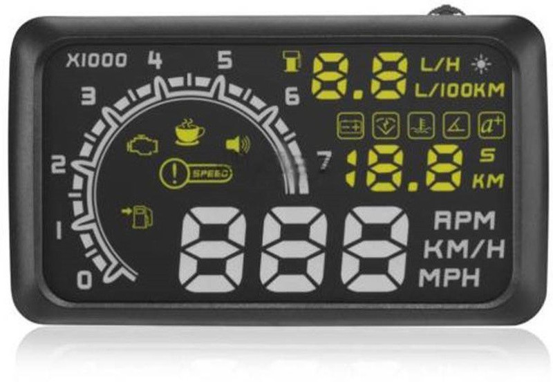 Truelinks Car HUD HeadsUp Display Direct Plug and Play Digital Speedometer(Universal For Car Universal For Car)