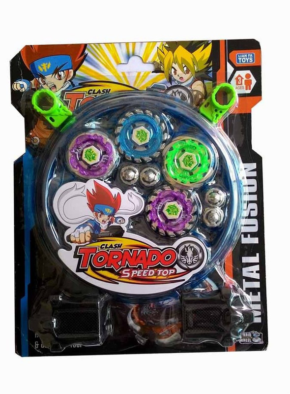 New Pinch Tornado Speed Top Metal Fusion Beyblade 4pcs.(Multicolor)