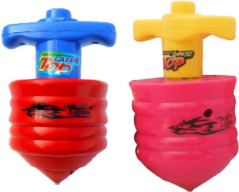 New Pinch Laser Spinning Top With Led Lights & Music(Multicolor)