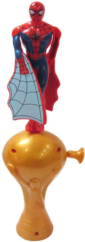 DCS Pull Line Flying Ultimate Spider Man Spinning Spring Toy(Red, Multicolor)