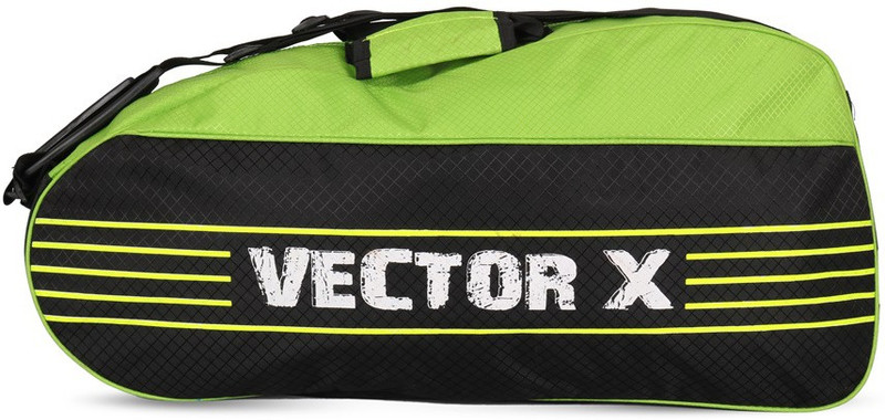 Vector X SMASH-BADMINTON-KIT-BAG-BLK-GRN Badminton Kit Bag(Black, Kit Bag) Vector X SMASH-BADMINTON-KIT-BAG-BLK-GRN Badminton Kit Bag(Black, Kit Bag)