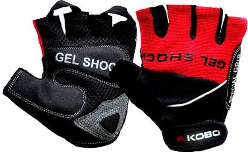 Kobo WTG-04RD Gym & Fitness Gloves (M, Black, Red)