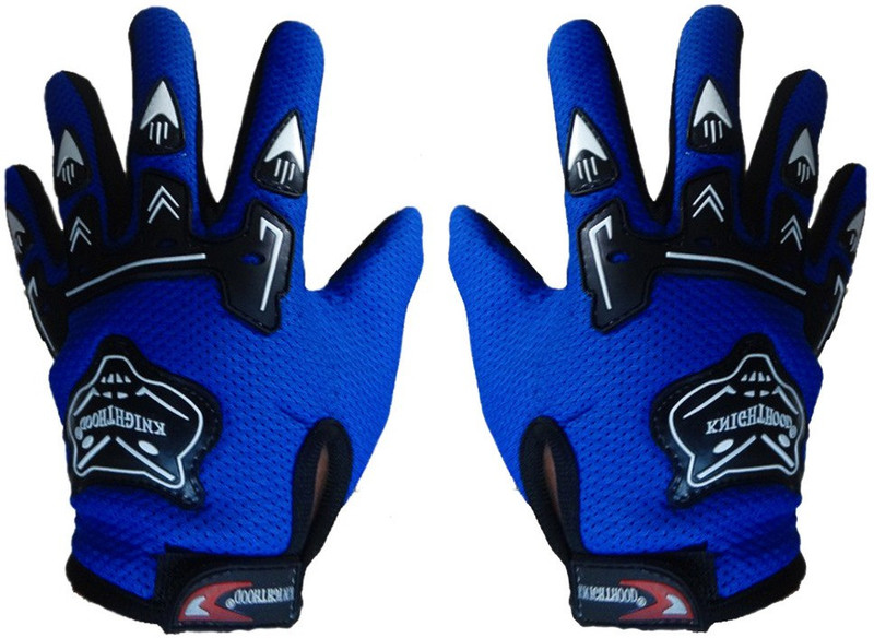 Knighthood 1 Pair of Hand Grip for Bike Motorcycle Scooter - (Blue M) Riding Gloves(Multicolor)