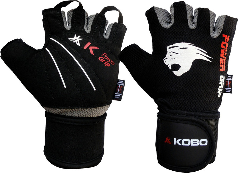 KOBO WTG-68 Weight Lifting Gym Glove with Wrist Support Gym & Fitness Gloves(Multicolor)