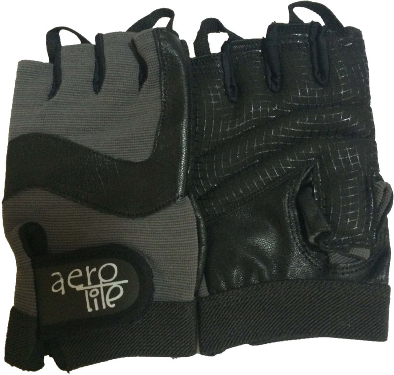 Aerolite Cross Fitter-Super Strength Gym & Fitness Gloves (L, Grey)