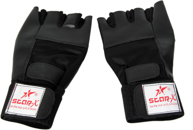 Star X Beginner Gym & Fitness Gloves (Free Size, Black)