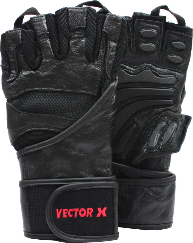 Vector X VX-2100 Gym & Fitness Gloves (L, Black)