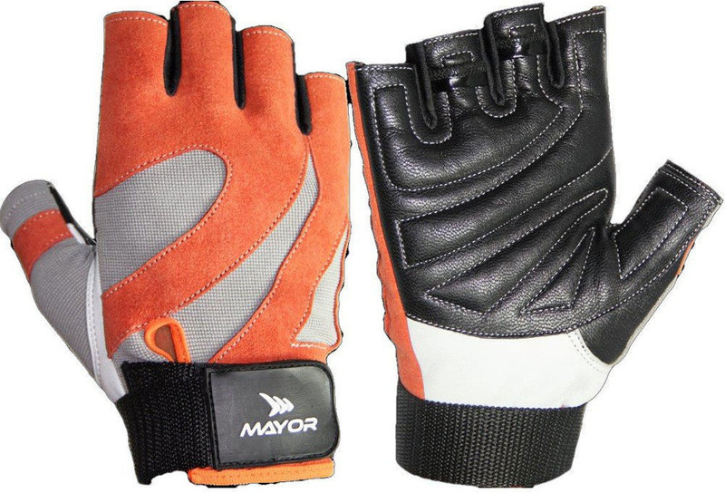 Mayor Victoria Gym & Fitness Gloves (XL, Orange, Grey)
