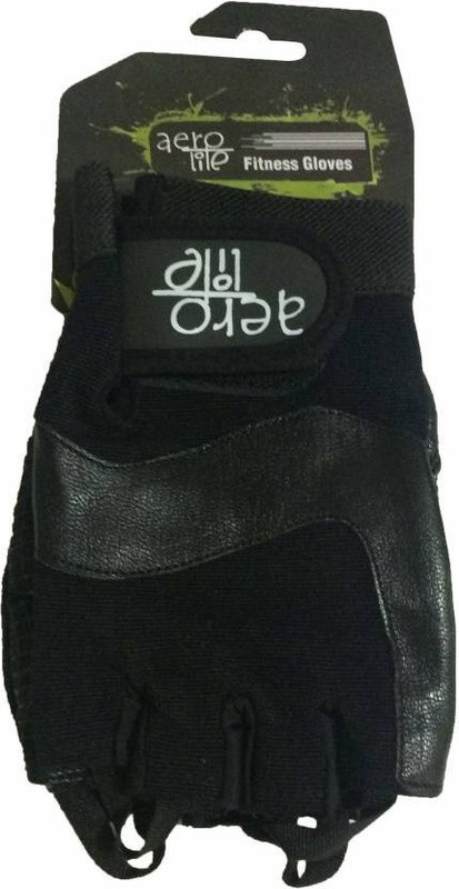 Aerolite CRSFTR220801 Gym & Fitness Gloves (M, Black)