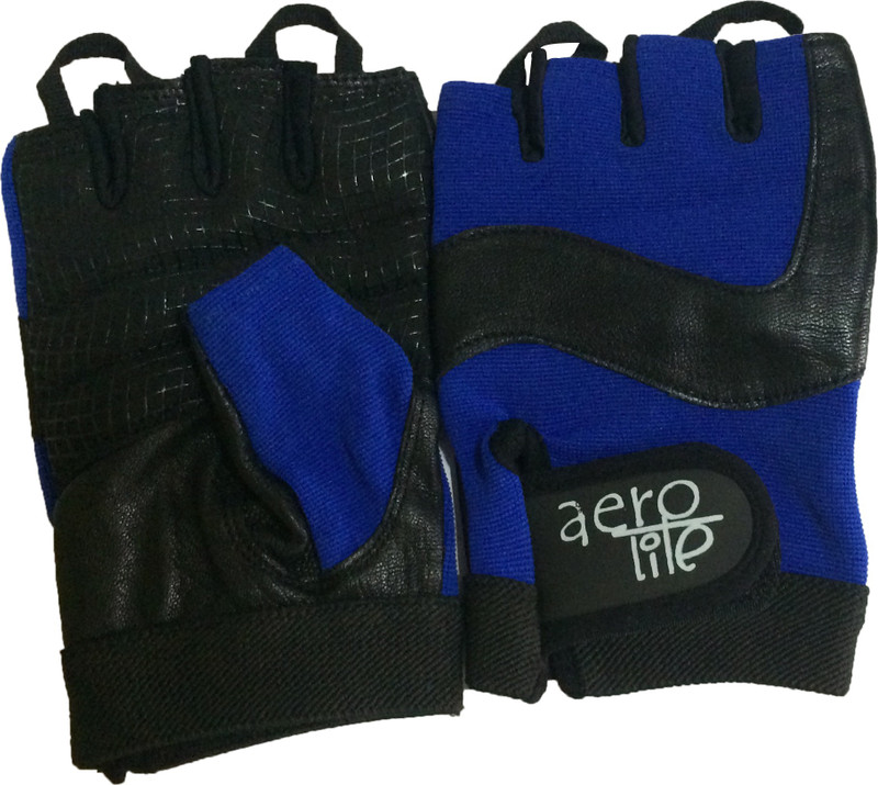 Aerolite Cross Fitter-Super Strength Gym & Fitness Gloves (XL, Blue)