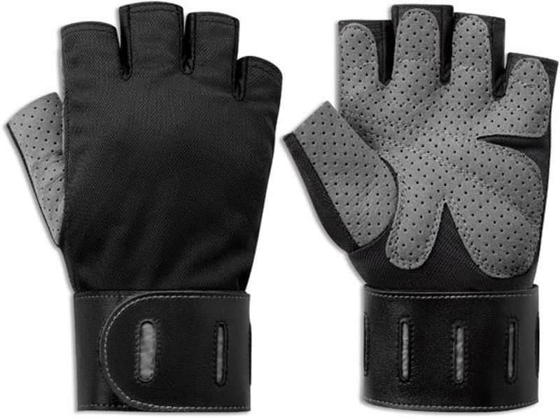 Body Sculpture Aerobic BW-88 Gym & Fitness Gloves (L, Black, Grey)