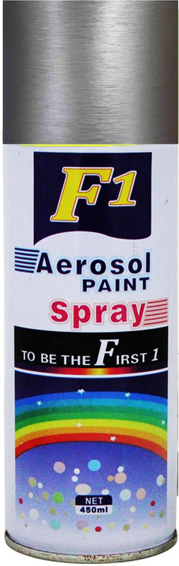 F1 Silver Spray Paint 450 ml(Pack of 1)