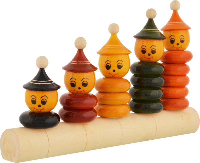 Anuradha Wooden Counting Stacker(Multicolor)