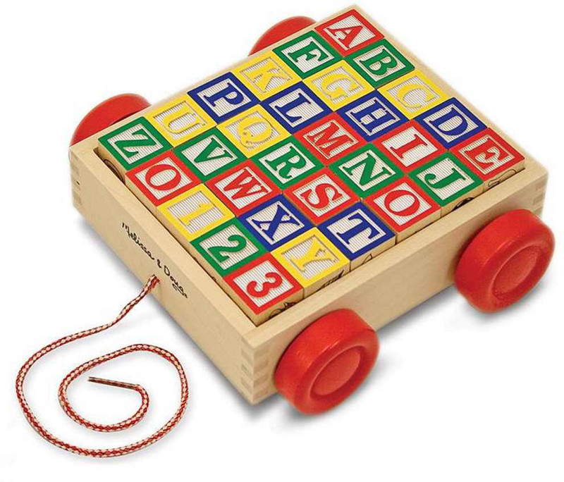 Melissa & Doug Classic ABC Block Cart(Multicolor)