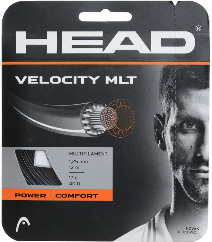 Head Velocity MLT Set 1.25 Tennis String - 12 m(Black) Head Velocity MLT Set 1.25 Tennis String - 12 m(Black)