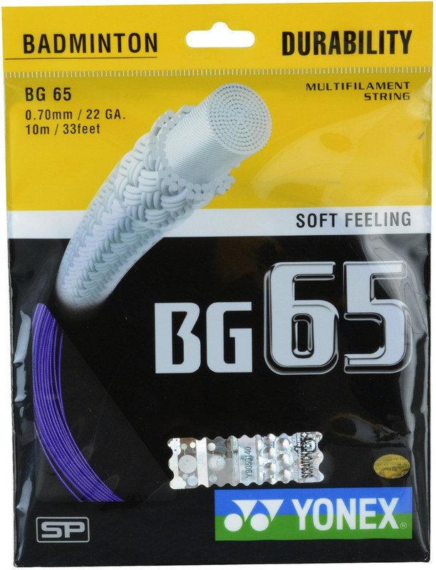 Yonex BG 65 Violet 0.7 Badminton String - 10 m(Blue)