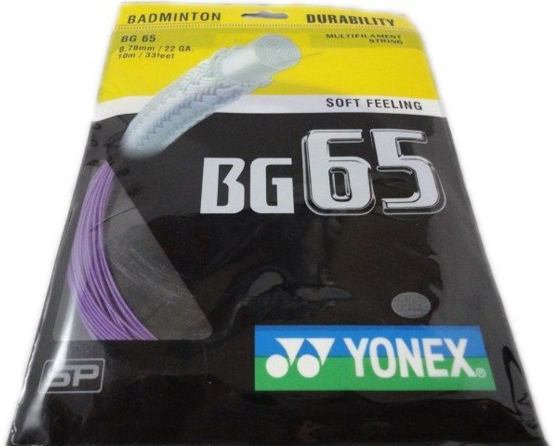 Yonex BG 65 1.25 Badminton String - 10 m(Purple)