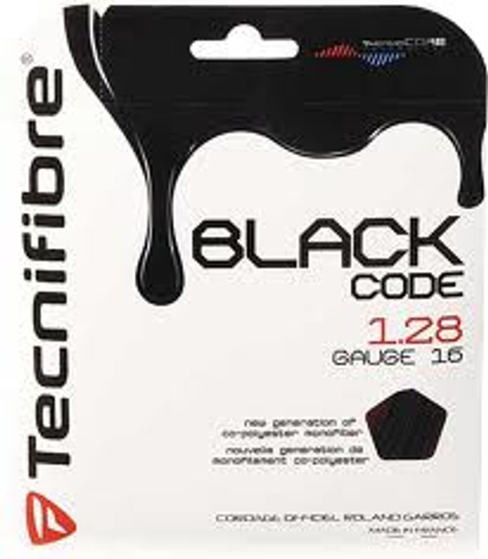 Tecnifibre Black Code Racquet Single 1.28 Tennis String(Black) Tecnifibre Black Code Racquet Single 1.28 Tennis String(Black)